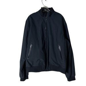 BARBOUR Blue Jacket Nimbus Bomber Stretch Knit Collar Hem Mens Size XXL